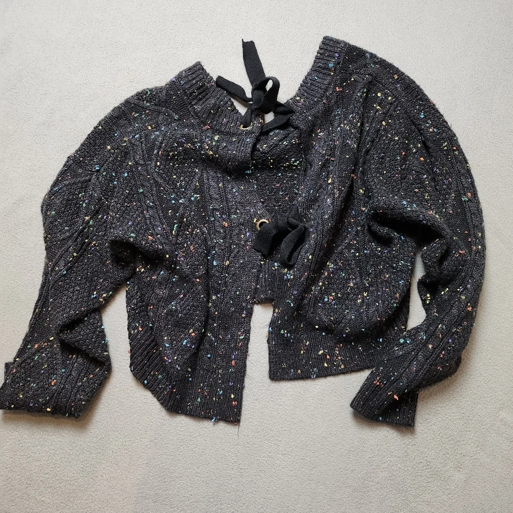John + Jenn L Speckled Tie Back Sweater - Picture 5 of 13